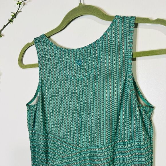 PrAna Blue Green Geometric Stretch Pullover Sundress - Picture 8 of 8